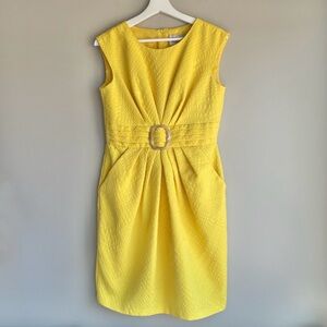 Julian Taylor New York Yellow Textured Dress